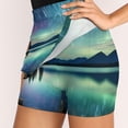 thumbnail image 2 of Aurora Starry Sky Women's High Short Skirt, High Waisted Mini Skirt with One Side Pocket, 2 of 5