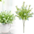thumbnail image 2 of Artificial Flowers UV Resistant Fake Daisy Flowers for Indoor Outdoor Wedding Table Centerpiece Vase Decoration, Fake Wildflowers with Stems Faux Greenery Shrubs Plants, 1Pc(Blue,13.7x2"), 2 of 9