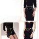 thumbnail image 3 of conjunto Trois Pices Grande Chane De Taille Pour Femme, 105 Cm La Mode, Simple Et Cratif Avec Ceinture Dcorative Pull Robe, 3 of 4
