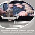 thumbnail image 1 of Raindrops 2Pcs Grill Tool Storage Griddle Spatula Holders Rustproof Silver Hooks Style Design, 1 of 8