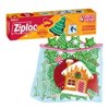 Ziploc Gallon Food Storage Slider Bags, Power Shield Technology For More Durability, 12 Count, Holiday Designs, Packaging May Vary