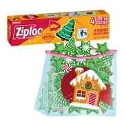 Ziploc Gallon Food Storage Slider Bags, Power Shield Technology For More Durability, 12 Count, Holiday Designs, Packaging May Vary