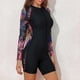 thumbnail image 1 of TaTaai Women Full Zip Long Sleeve One Piece Surf Wetsuit Printed Conservative Stretch Diving Swimsuit Ladies Beach Sports Wear UV Protection Quick-Drying Comfortable Swimwear Gift, 1 of 7