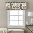 thumbnail image 3 of Spring Plants Valance Curtain Green Potted Plants Leaves Black Plaid Linen Window Valances Rod Pocket Short Curtains Window Treatments for Kitchen Bedroom Bathroom Laundry 54" x 18", 3 of 9