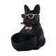 thumbnail image 2 of Figura de bulldog francés con forma de cuenco para guardar llaves, decoración de mesa, estilo elegante para el salón. Negro, 2 of 9