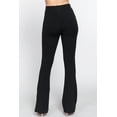 thumbnail image 3 of Simply Fashion HIGHT WAIST Elastic Slim Flare Yoga Pants,BLACK,LARGE, 3 of 3
