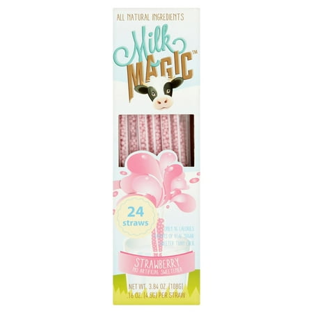 Milk Magic Strawberry Magic Straws, 0.16 oz, 24 count