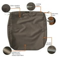 thumbnail image 5 of Classic Accessories Ravenna Rectangular Patio Seat Cushion Slip Cover - Durable Outdoor Cushion, Dark Taupe, 21"L x 25"W x 5"Thick, 5 of 15