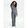 thumbnail image 2 of No Boundaries Cable Knit Flare Sweater Pants, 29.5'' Inseam, Women's, 2 of 5