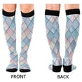 thumbnail image 4 of FORMRS Womens Knee High Socks Casual Long Thick Travel Daily Wear, 1 Pair, Beige Art Pattern, 4 of 6