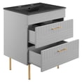 thumbnail image 5 of Modway Daybreak 24" Rubberwood MDF Particleboard Bathroom Vanity - Gray/Black, 5 of 8