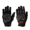 thumbnail image 1 of 1 Pair Motorcycle Cycling Gloves Breathable Heat Dissipation Cycling Gloves XL Black Red Polar Fleece, 1 of 6