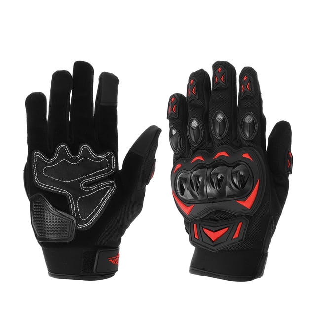 1 Pair Motorcycle Cycling Gloves Breathable Heat Dissipation Cycling Gloves XL Black Red Polar Fleece