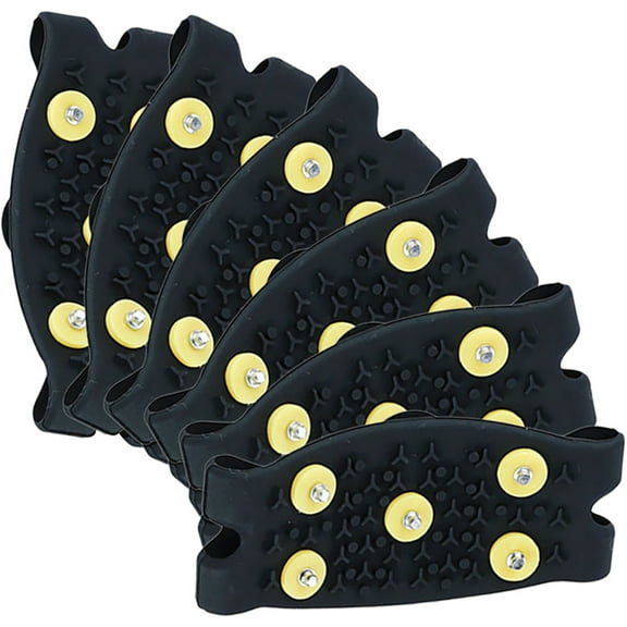 PAMINGONO Gripper Spikes Shoes TPE 3 Pairs Black