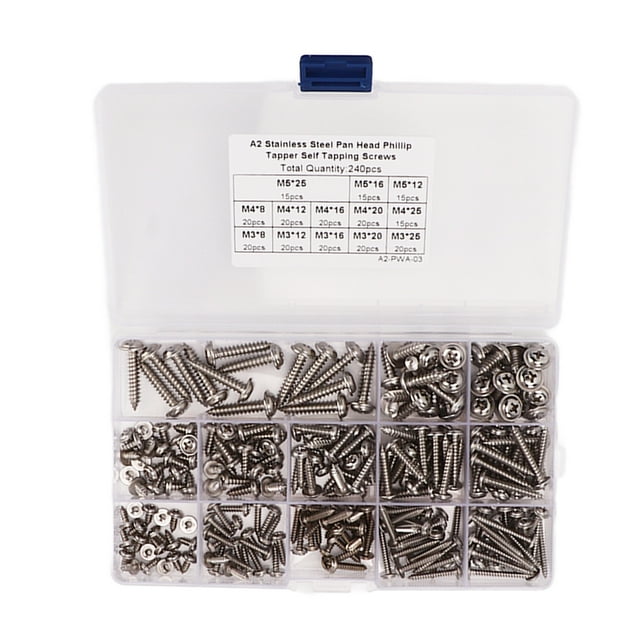 Self Tapping Screws, Prevent Over Tightening M3M4M5 Combination Self Tapping Screw Set High Strength For Plastic