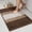 16 x 24 " Brwon【Mini Pet Size】, variant on Heeneeso CS11 Microfiber Bathroom Rug Non-Slip Machine Washable