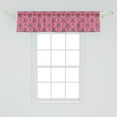thumbnail image 2 of Ambesonne Ethnic Window Valance, Pastel Abstract Summer Flora, 54" X 12", Pink and Petrol Blue, 2 of 3