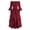 Wine-YAaWS, variant on RFQWOVSR Womens Vintage Off Shoulder Lace Up Waist Dress Full Skirt Court Style Gown XXXL