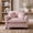Pink, variant on Tulib 46.5" Reading Chair, Chenille Accent Chair for Living Room Bedroom Office and Small Spaces, Modern Armchair with Pillows for Adults, Beige