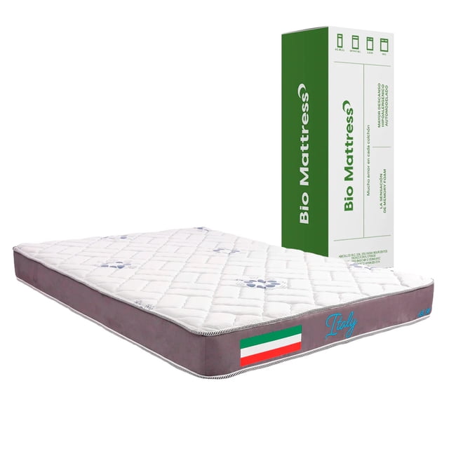 Colchón King Size en caja Bio Mattress Italy Soporte Firme de Memory Foam