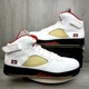 thumbnail image 1 of Ni - ke Ni - ke Air Jordan 5 Fusion White Varsity Red Black Mens 15 318608-161 Sneakers OG, 1 of 5