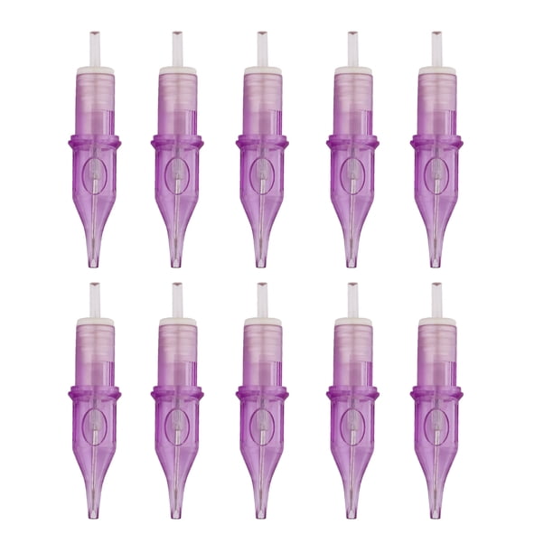 10pcs 9RM Cartucho de tatuaje Agujas Tubos Mano Poke Aguja esterilizada