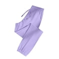 thumbnail image 4 of Women's Lightweight Quick Dry Jogger Pants 2026 Summer Stretch Elastic Waist Breathable Outdoor Athletic Lounge Trousers with Pockets Purple L, 4 of 7