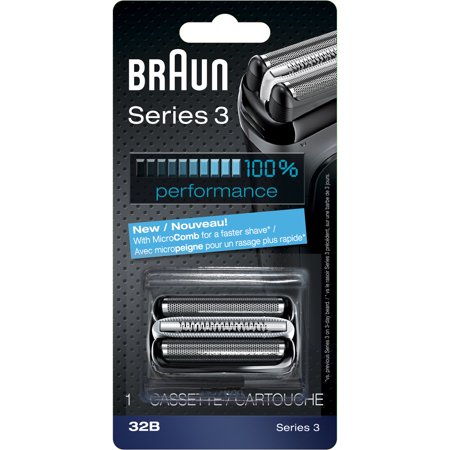 Braun Shaver Replacement Part 32 B Black - Compatible with Series 3 (Best Shaver To Shave Head)