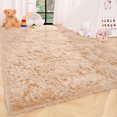 thumbnail image 3 of Alfombra ISEAU Fluffy Shaggy Area 91 x 152 cm, color camel, 3 of 9
