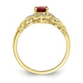 thumbnail image 2 of Solid 10k Yellow Gold Ruby Diamond Engagement Ring Size 7.5 (.02 cttw.), 2 of 6