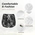 thumbnail image 4 of Yiaed Black Cats In A Garden Print Women's Running Shorts with Liner 3 Zipper Pockets Elastic Workout Athletic Gym Yoga Shorts-Large, 4 of 7