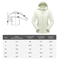 thumbnail image 3 of Chaqueta bomber Chaquetas transpirables Abrigo táctico con capucha unisex (XL mujer) Blanco Chaqueta de bombardero, 3 of 5