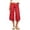 Brick Red*, variant on RUTAYY Women's Pants Cropped Wide Leg Polka Dot Fold Over Waist Loose Stretch Casual Trousers Black