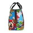 thumbnail image 4 of Lsque Mario Print Insulated Lunch Bag with Thick Aluminum Foil Lunch Tote Bag with Front Pocket for Men and Women, Ideal for Work, School, Picnics, and Travel, 4 of 8