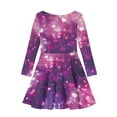thumbnail image 5 of DISNIMO Kids Galaxy Dress for Girls Long Sleeve Dress Heart Print Dress Girls Purple Midi Dress for Girls Twirl Dress Size 7-8 Girls Casual Long Sleeve Dress Child Dresses Fall Girls Swing Dresses, 5 of 6