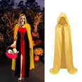 thumbnail image 1 of Capa con capucha perfecl cómoda de Halloween para fiestas oro, 1 of 8