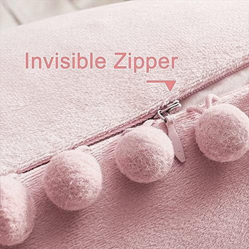 Top Finel Blush Pink Throw Pillow Covers 18x18 Inches for Couch Aesthetic Decorative Sofa Pillow Covers Set of 2 Soft Velvet Cushion Cover Walmart