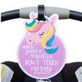 thumbnail image 2 of Unicorn No Touching Baby Car Seat & Stroller Sign, 2 of 6
