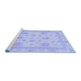 thumbnail image 2 of Ahgly Company Machine Washable Indoor Round Oriental Blue Modern Area Rugs, 6' Round, 2 of 4