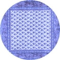 thumbnail image 1 of Ahgly Company Machine Washable Indoor Round Persian Blue Traditional Area Rugs, 5' Round, 1 of 4
