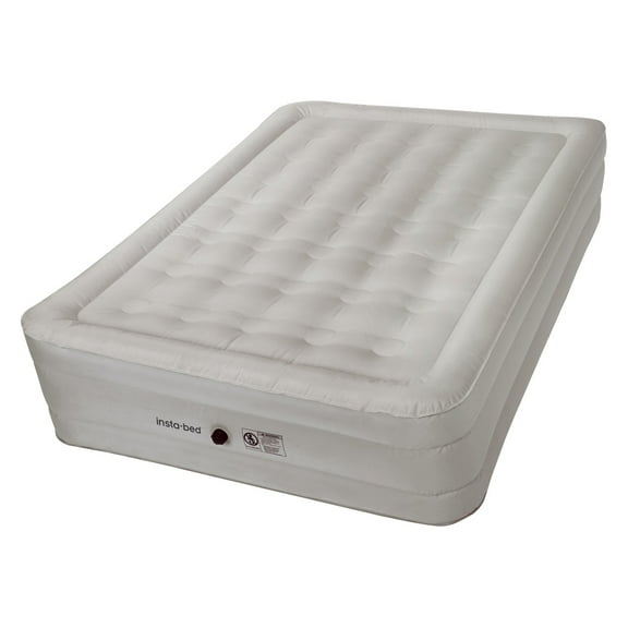 Insta-bed 14" Queen Air Mattress with External Ac Pump and neverFLAT Fabric