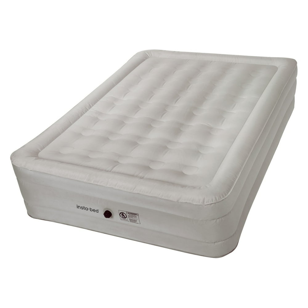 Instabed 14" Queen Air Mattress with External Ac Pump and neverFLAT