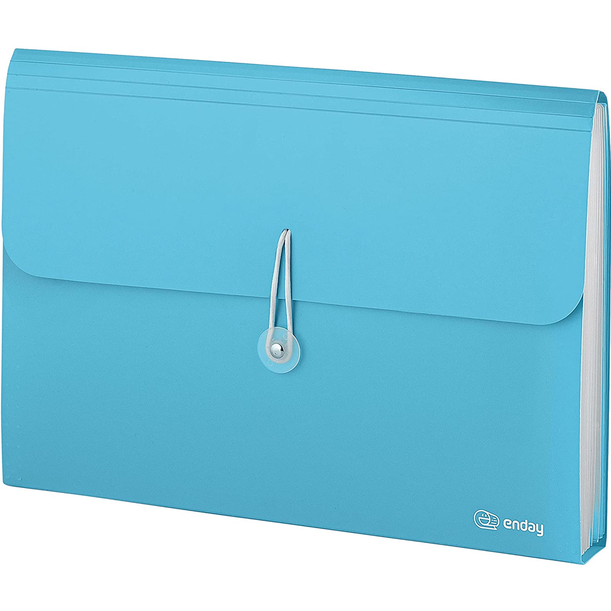 Enday Accordion Folder with Pockets Accordian A4 Paper Organizer & Document Holder, Blue 1 Pack