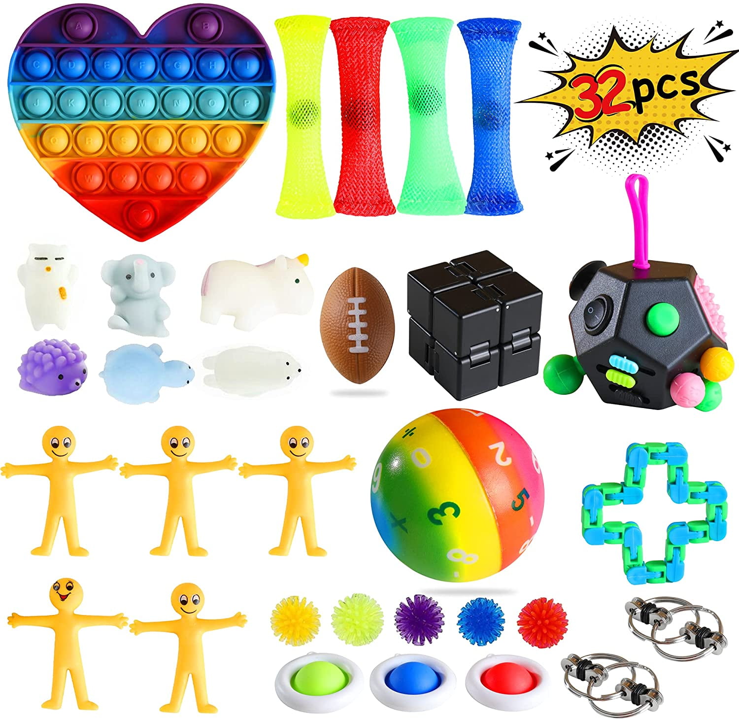 Details about   1-40Pack Fidget Toys Set Sensory Tools Bundle Stress Relief Hand Kids Adults Toy 