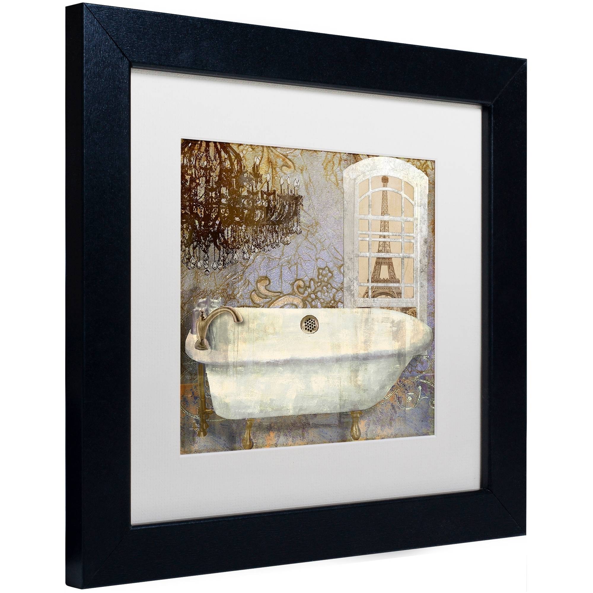 Trademark Fine Art "Salle de Bain I" Canvas Art by Color Bakery White Matte, Black Frame