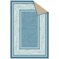 thumbnail image 4 of Ottomanson Border Area Rug 3'3" x 5' - Non Slip Low Pile Carpet, Blue, 4 of 11