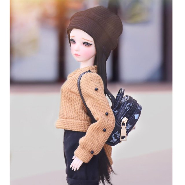 Conjunto de Ropa para Muñeca Perfecl Suéter Pantalones Cortos y Sombrero 1/3 BJD