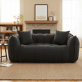 thumbnail image 2 of Homy Casa 2-Person Bean Bag Sofa with High Resilience Foam, Chenille Loveseat for Living Room, 2 of 8