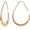 Rose Gold, variant on Teardrop Hoop Earrings for Women, 14K Gold Plated Oval Pull Through Hoop Earrings for Women, Gold Drop Hoop Earrings for Women