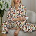 thumbnail image 5 of KLL Transport Print Women's Long Sleeve Pajamas with Pants Sleepwear Loungewear 2 Set-X-Large, 5 of 7